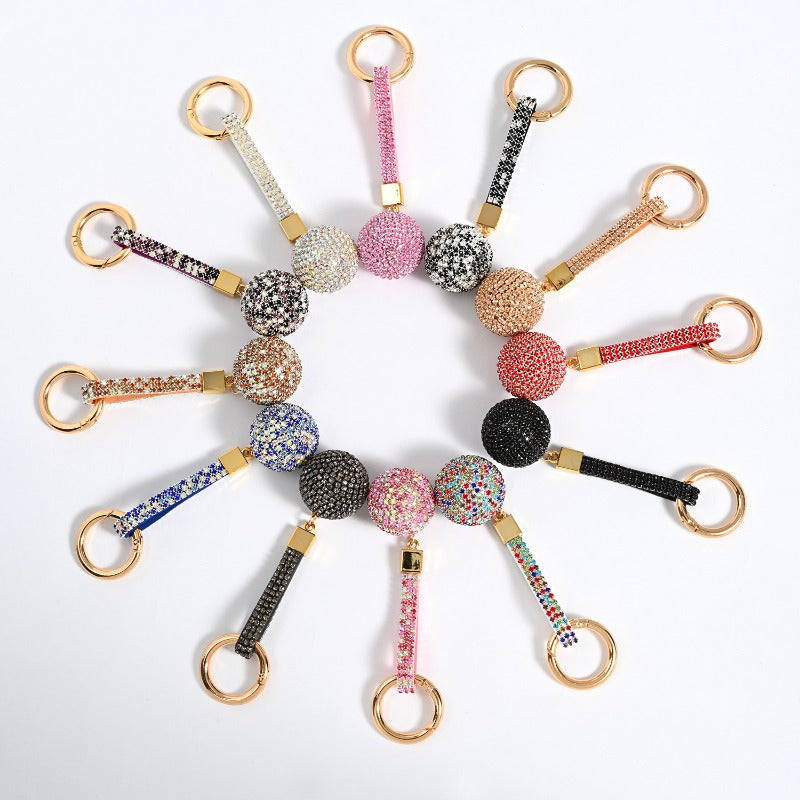 Wholesale Water Diamond Claw Chain Ball Backpack Pendant Car Keychains